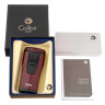 Зажигалка сигарная Colibri Monaco, тройное пламя, красный карбон