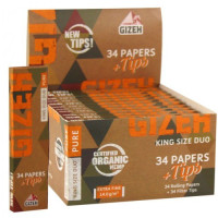 Бумага для самокруток GIZEH KS Pure Duo+Tips(*34)