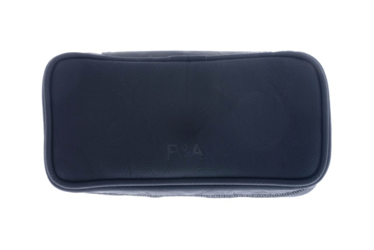 Сумка P&A для 2 трубок и табака, экокожа, черная