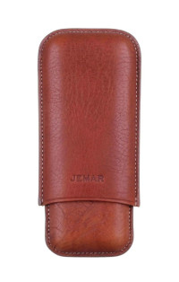 Чехол Jemar на 2 сигары, натуральная кожа