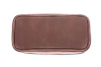 Сумка P&A для 2 трубок и табака, экокожа, коричневая