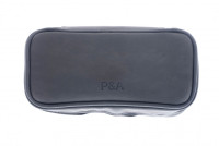 Сумка P&A для 2 трубок и табака, экокожа, серая
