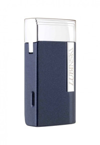 Зажигалка Lubinski "Тиволи" турбо с гильотиной, синий металлик