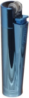 Зажигалка CLIPPER кремниевая, металлическая, синий металлик CM0S102
