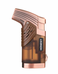 Зажигалка сигарная Honest, двойное пламя, с пробойником, бронза