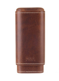 Чехол P&A на 3 сигары Черчилль, натуральная кожа и кедр