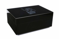 Хьюмидор Gentili Fumatore Argento на 50 сигар, Черный лак