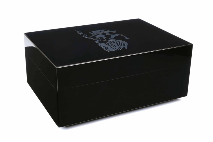 Хьюмидор Gentili Fumatore Argento на 50 сигар, Черный лак