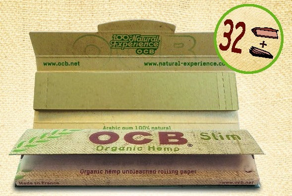 Бумага для самокруток OCB SLIM ORGANIC + Фильтры 32+32