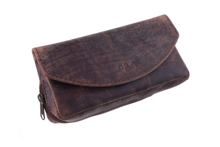 Сумка P&A для трубки и табака, натуральная буйволиная кожа