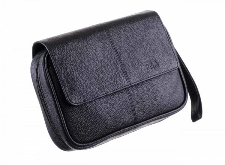 Сумка P&A для 4 трубок и табака, натуральная кожа, подарочная упаковка