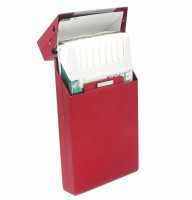 Футляр "Элеганс" для пачки сигарет 100 мм, металл, синий, на магните