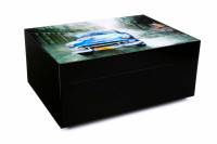 Хьюмидор Gentili Blue Car на 50 сигар, Черный лак