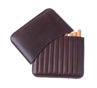 Сигаретница P&A на 10 штук, натуральная кожа, crazy horse