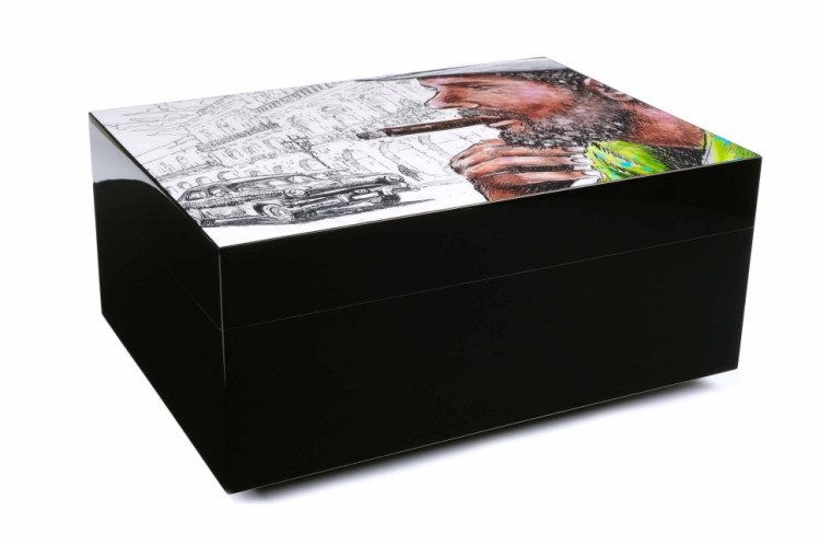 Хьюмидор Gentili Cuban Smoker на 50 сигар, Черный лак