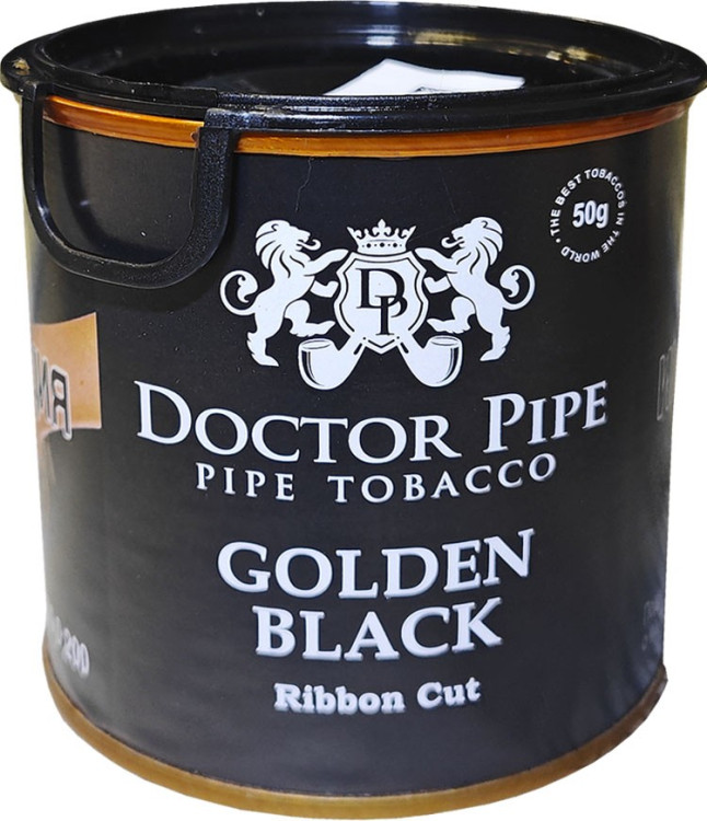 Трубочный табак Doctor Pipe Golden Black Ribbbon Cut 50 гр банка