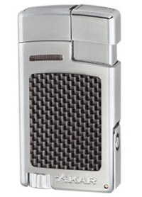 Зажигалка  Xikar 523 Forte Carbon Fiber Silver SLCF