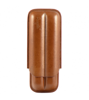 Футляр ANGELO для 2 сигар тёмно-коричневый 14см/15мм