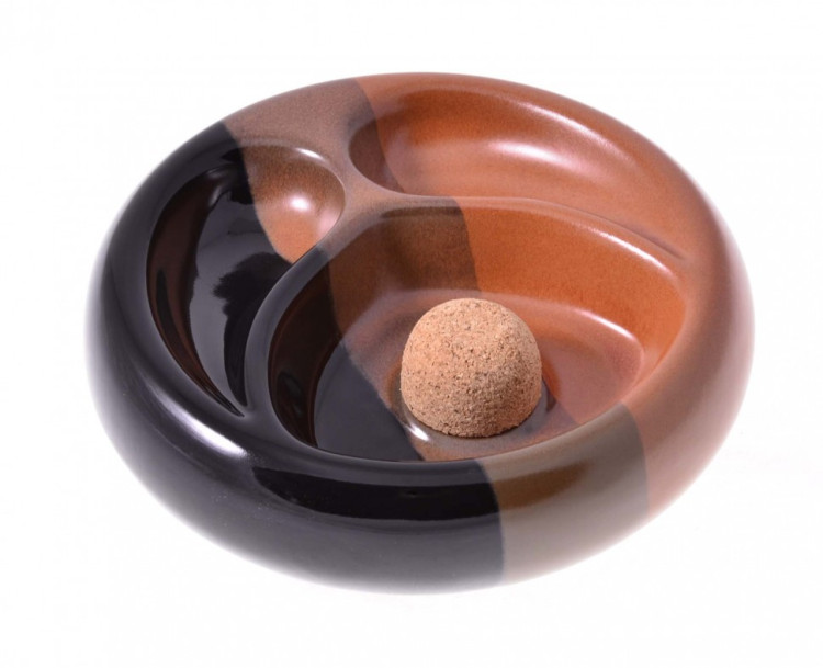 Пепельница Lubinski на 2 трубки, керамика (Италия)