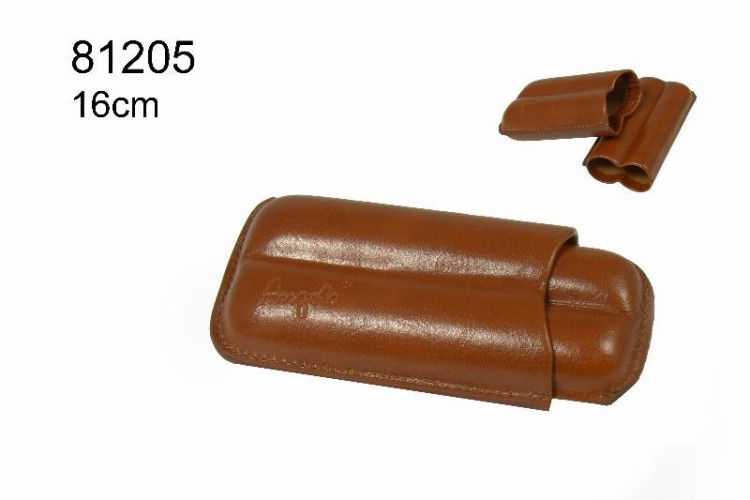 Футляр ANGELO для 2 сигар коричневый 16см/20мм