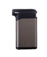 Зажигалка трубочная с тампером Colibri Pacific, оружейная сталь-черный (уценка)