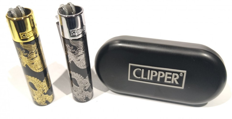 Зажигалка CLIPPER кремниевая Рисунок, нержавеющая сталь