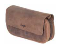 Сумка Angelo для 2-х трубок нат. кожа винтаж коричневая 832240