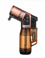 Зажигалка сигарная Honest, тройное пламя, бронза