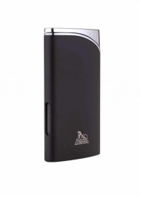 Зажигалка Lubinski "Гаэта", плоская, турбо, черная матовая
